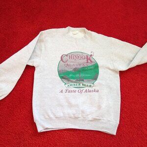 vintage 80s Chinook Alaskan amber beer sweatshirt